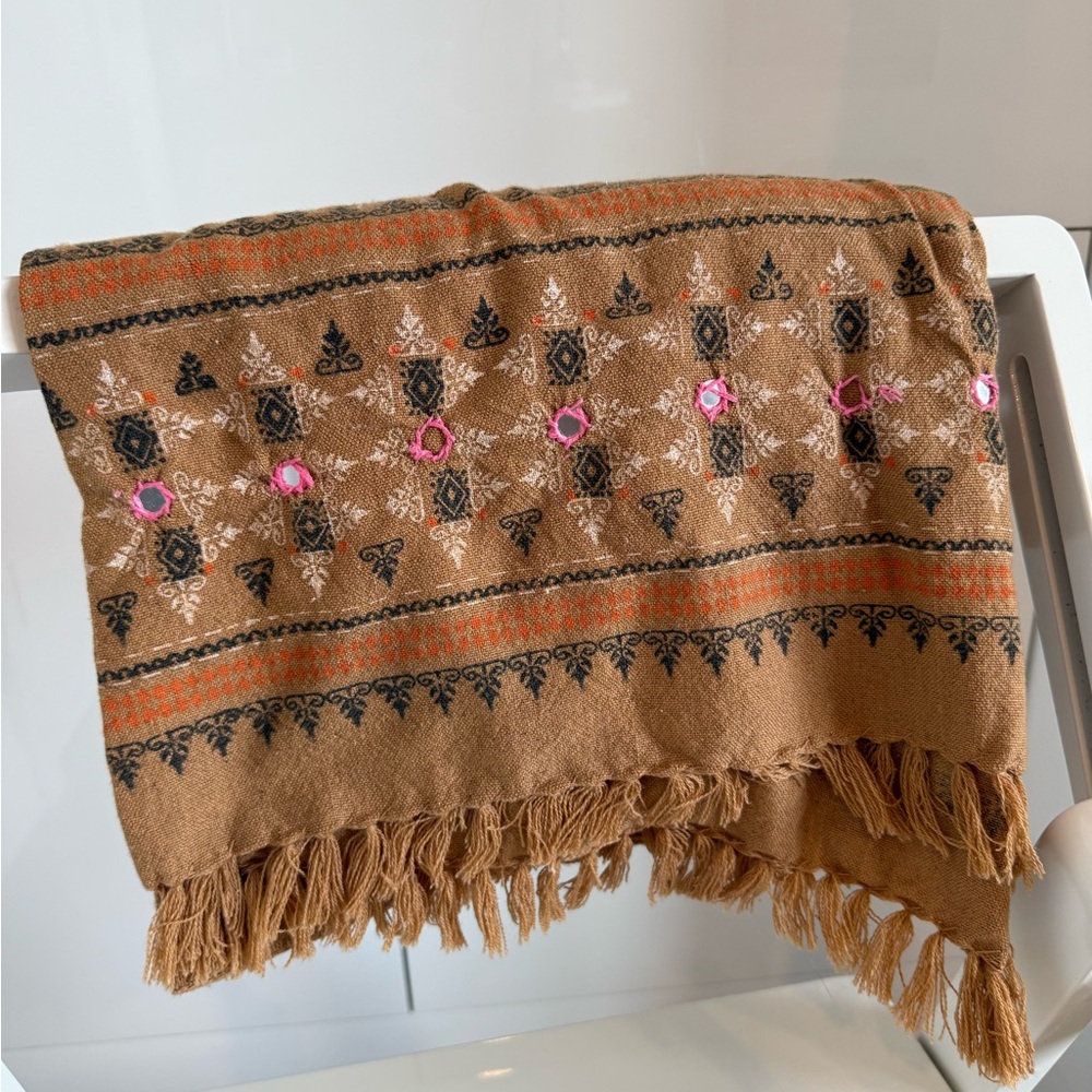 Bohemian Indian Mirror Cozy Shawl Scarf
